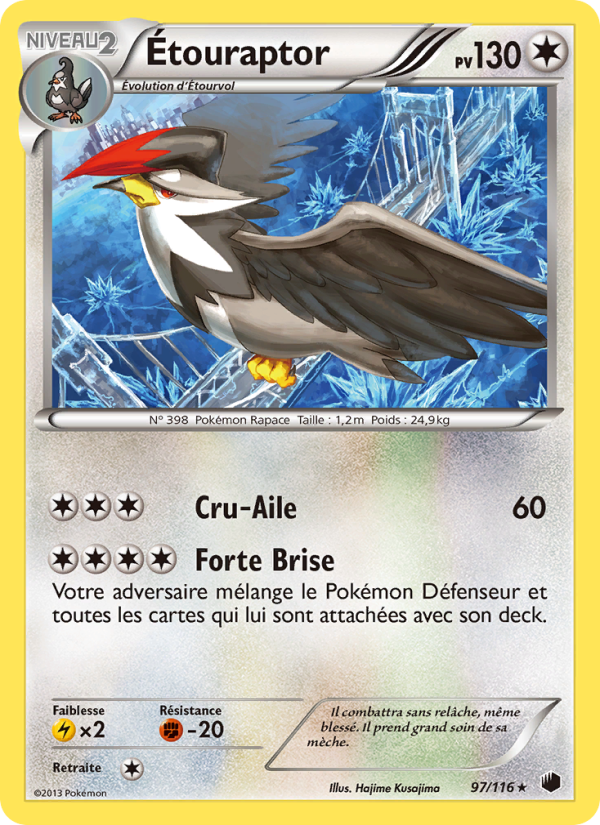 Étouraptor 97 — Plasma Freeze (French Pokémon TCG card)
