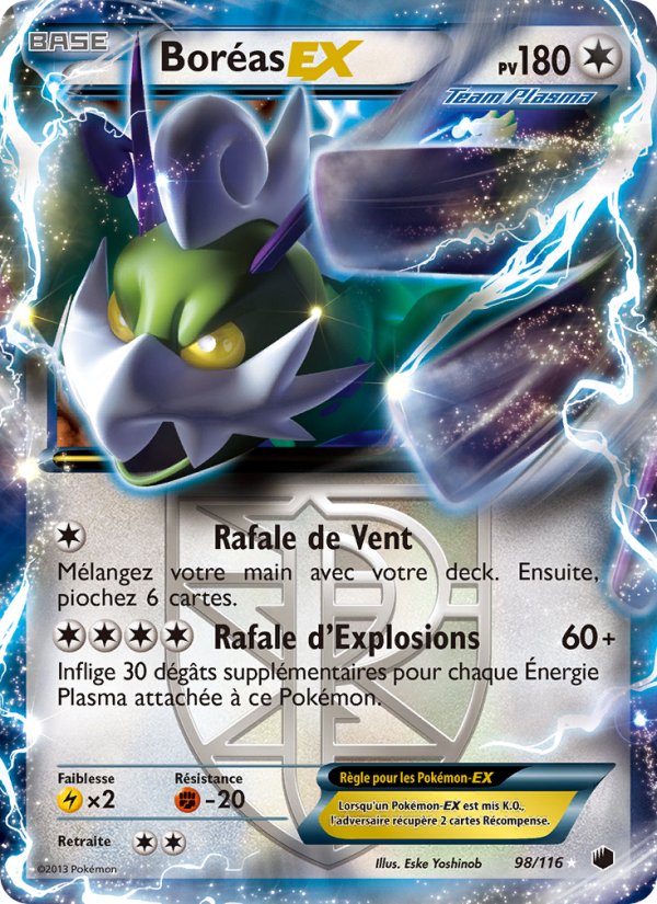 Boréas-EX 98 — Plasma Freeze (French Pokémon TCG card)