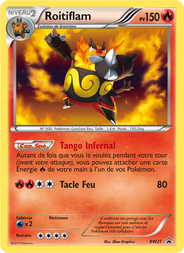 Roitiflam BW21 — Black & White Promos (French Pokémon TCG card)