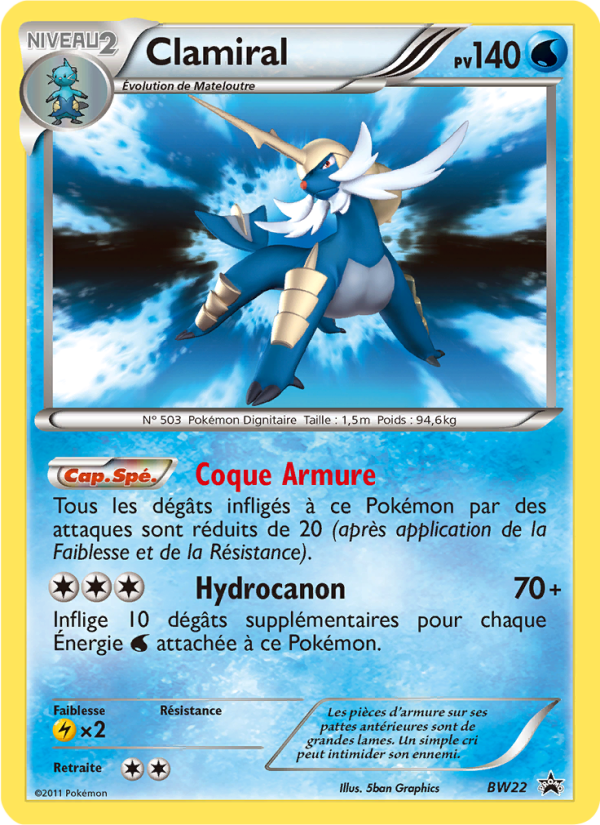 Clamiral BW22 — Black & White Promos (French Pokémon TCG card)
