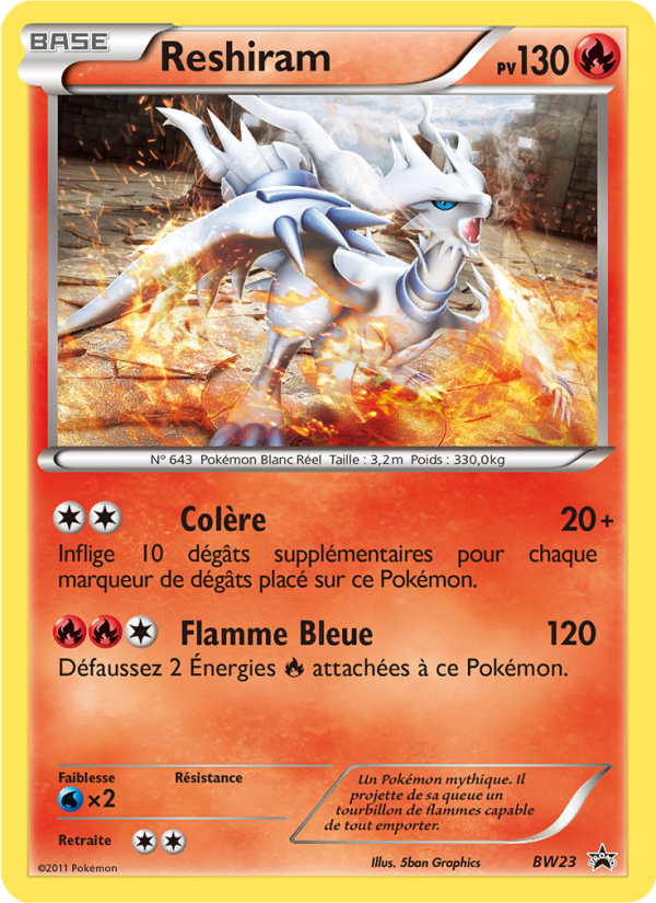 Reshiram BW23 — Black & White Promos (French Pokémon TCG card)