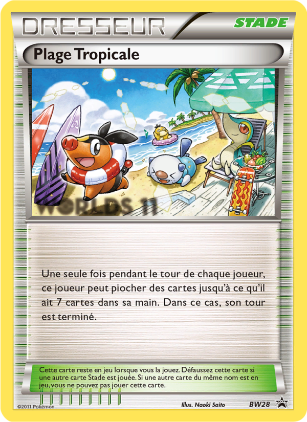 Plage Tropicale BW28 — Black & White Promos (French Pokémon TCG card)