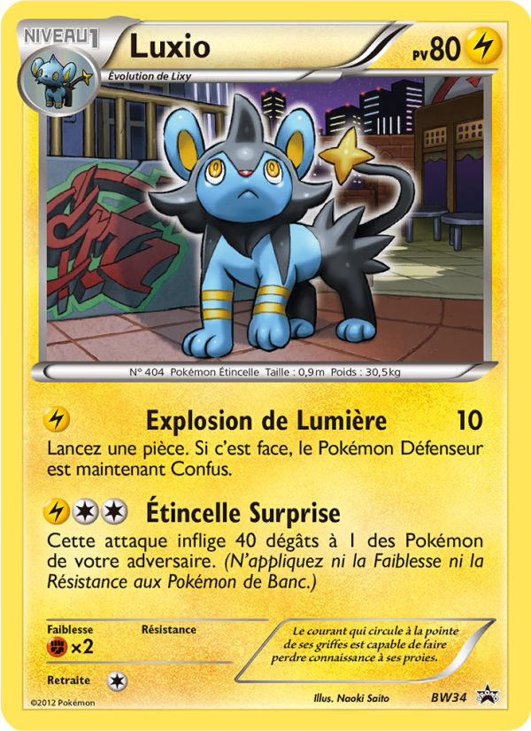 Luxio BW34 — Black & White Promos (French Pokémon TCG card)