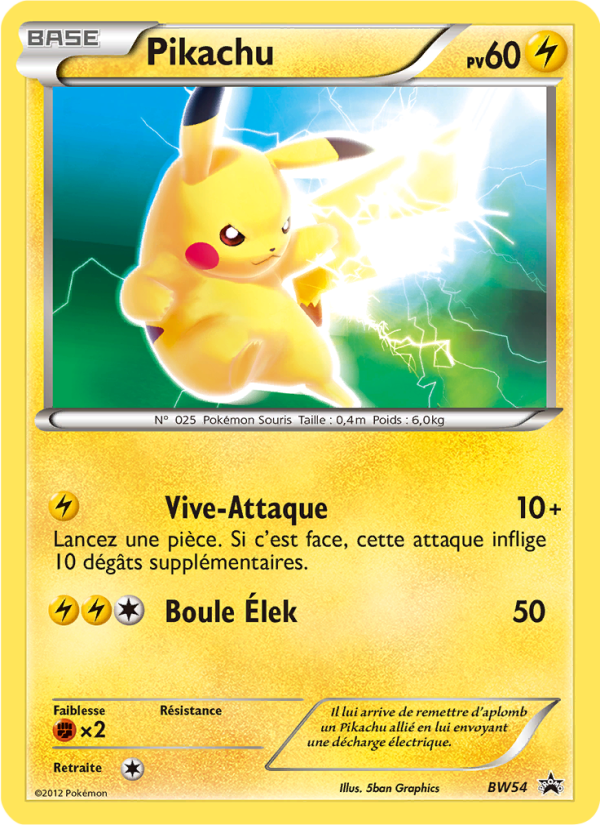 Pikachu BW54 — Black & White Promos (French Pokémon TCG card)
