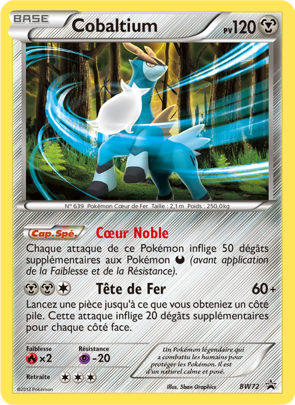 Cobaltium BW72 — Black & White Promos (French Pokémon TCG card)