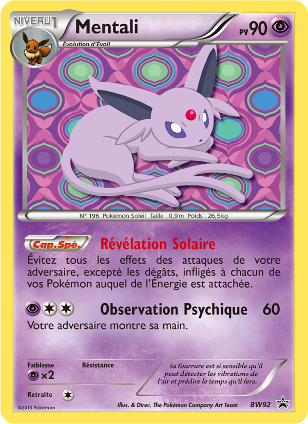 Mentali BW92 — Black & White Promos (French Pokémon TCG card)