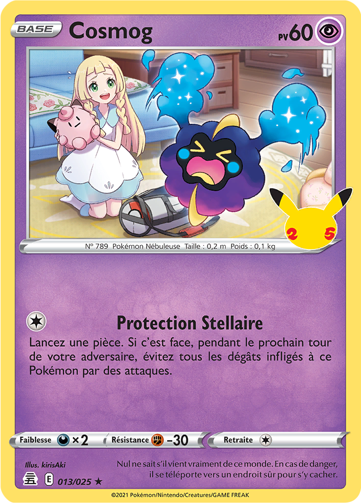 Cosmog 13/50 — Celebrations (French Pokémon TCG card)