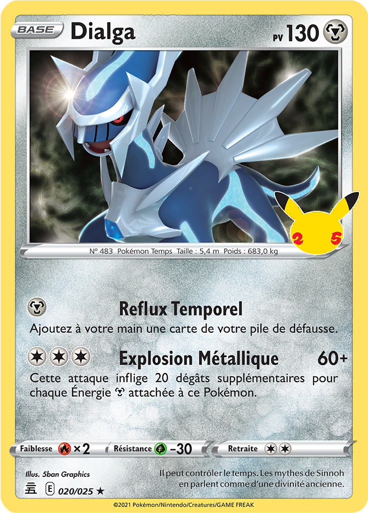Dialga 20/50 — Celebrations (French Pokémon TCG card)