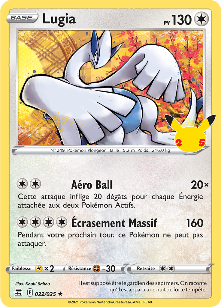 Lugia 22/50 — Celebrations (French Pokémon TCG card)