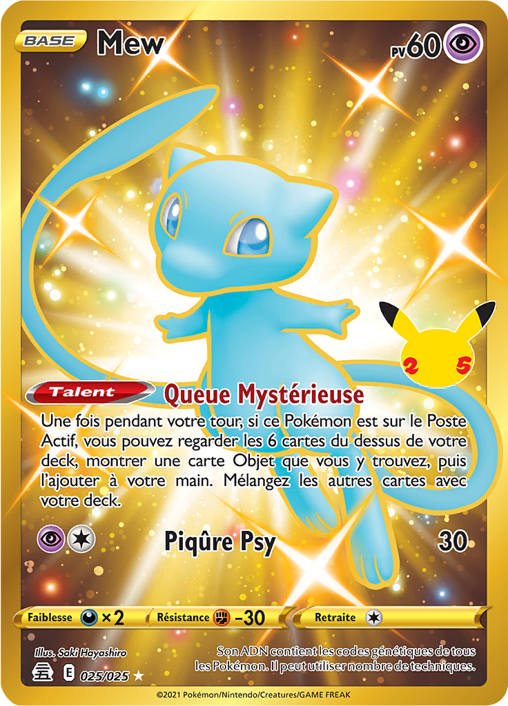 Mew 25/50 — Celebrations (French Pokémon TCG card)