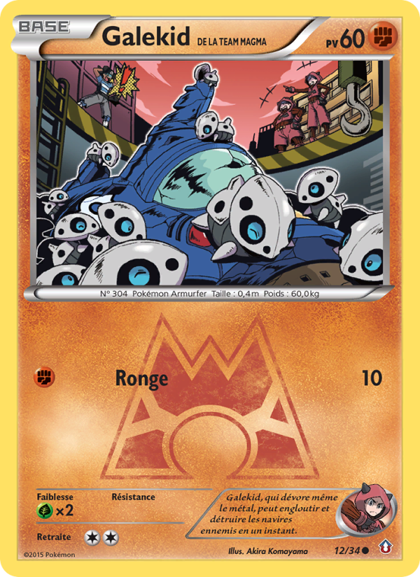 Galekid de la Team Magma 12 — Double Crisis (French Pokémon TCG card)