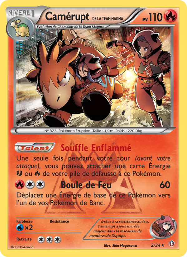 Camérupt de la Team Magma 2 — Double Crisis (French Pokémon TCG card)