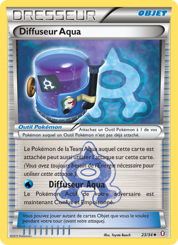 Diffuseur Aqua 23 — Double Crisis (French Pokémon TCG card)