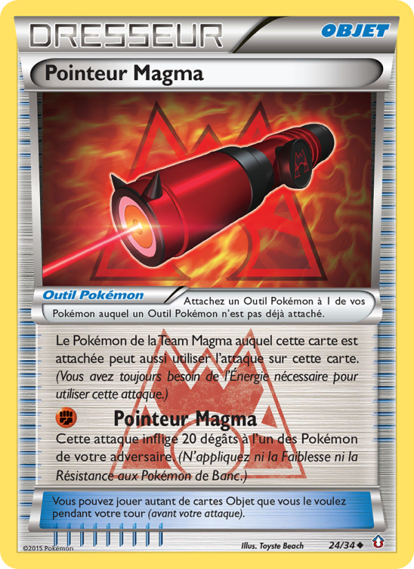 Pointeur Magma 24 — Double Crisis (French Pokémon TCG card)