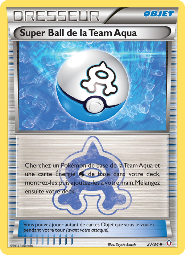 Super Ball de la Team Aqua 27 — Double Crisis (French Pokémon TCG card)