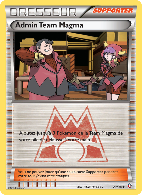 Admin Team Magma 29 — Double Crisis (French Pokémon TCG card)