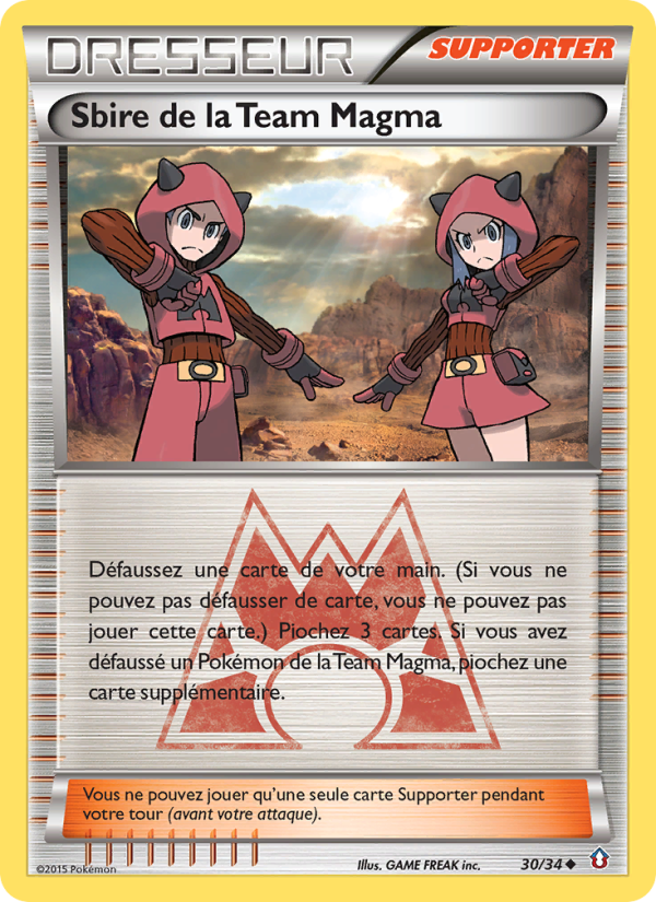Sbire de la Team Magma 30 — Double Crisis (French Pokémon TCG card)
