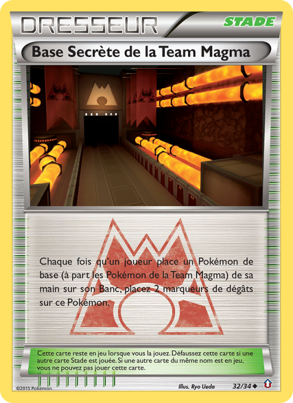 Base Secrète de la Team Magma 32 — Double Crisis (French Pokémon TCG card)