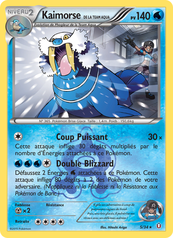 Kaimorse de la Team Aqua 5 — Double Crisis (French Pokémon TCG card)