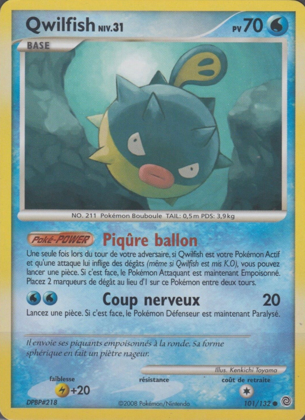 Qwilfish 101 — Secret Wonders (French Pokémon TCG card)