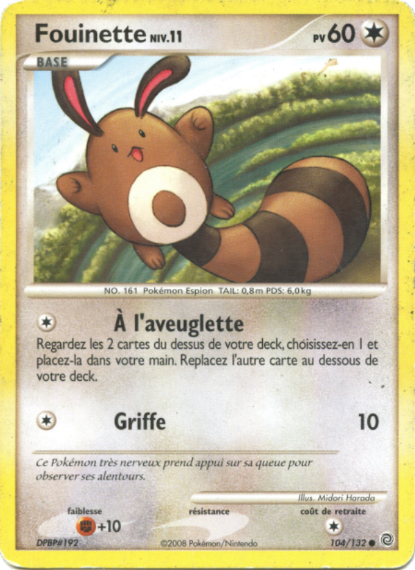 Fouinette 104 — Secret Wonders (French Pokémon TCG card)