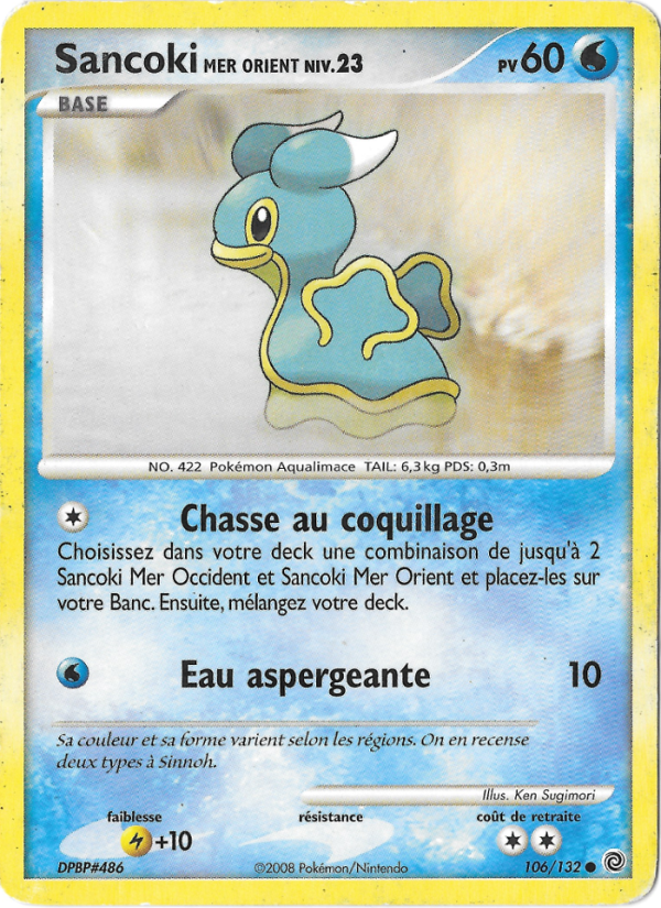 Sancoki Mer Orient 106 — Secret Wonders (French Pokémon TCG card)