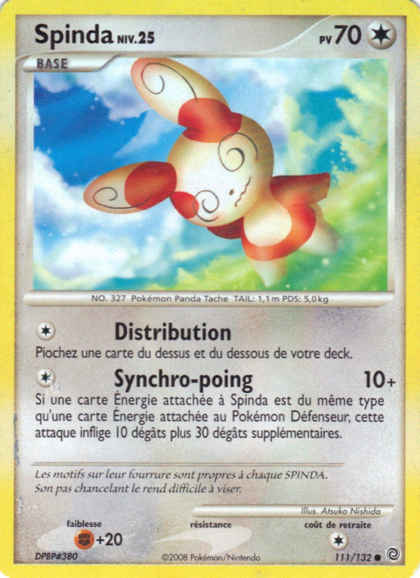 Spinda 111 — Secret Wonders (French Pokémon TCG card)