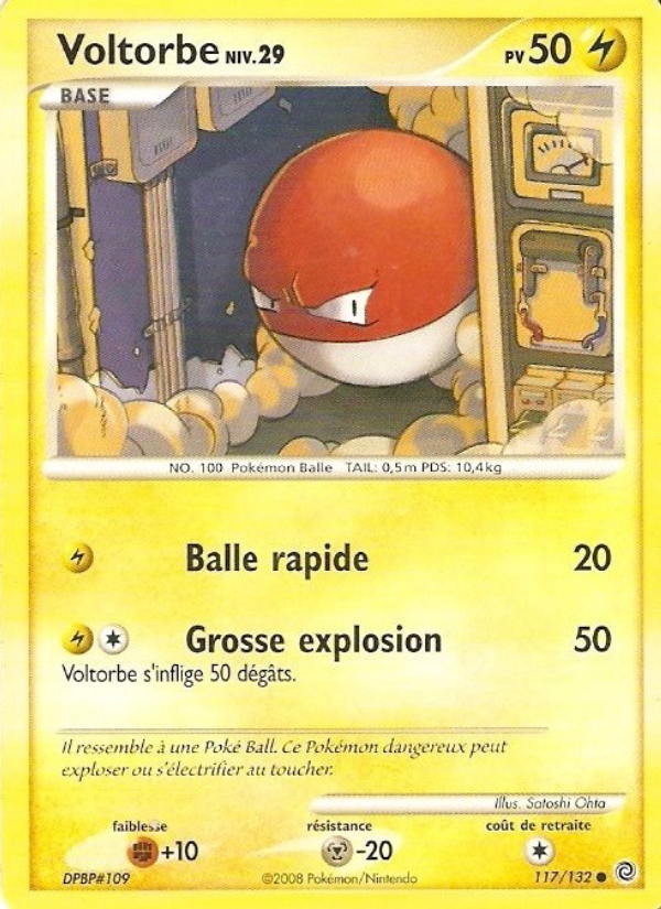 Voltorbe 117 — Secret Wonders (French Pokémon TCG card)
