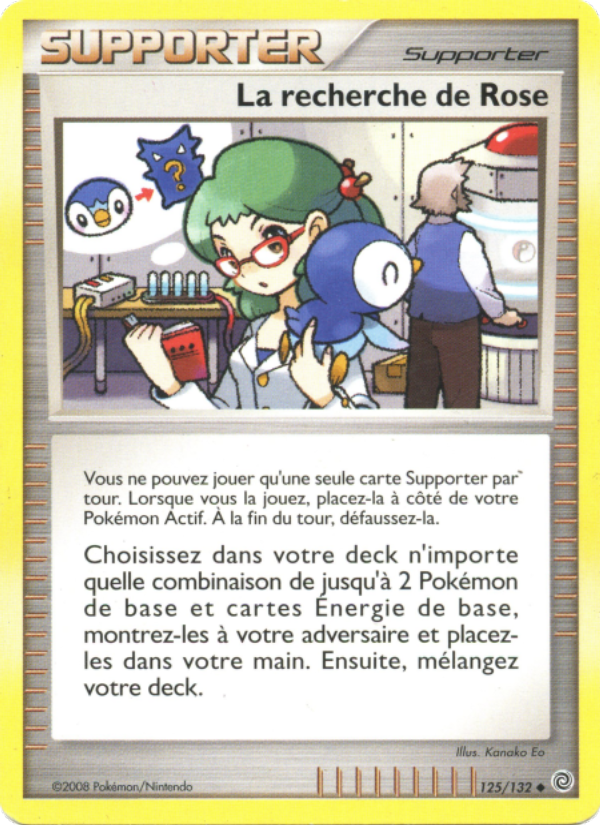 La recherche de Rose 125 — Secret Wonders (French Pokémon TCG card)
