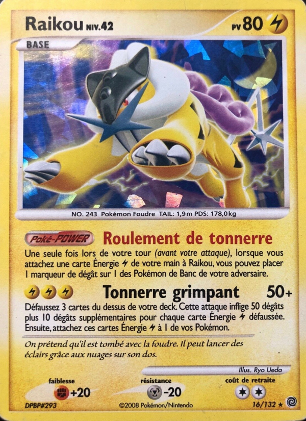 Raikou 16 — Secret Wonders (French Pokémon TCG card)