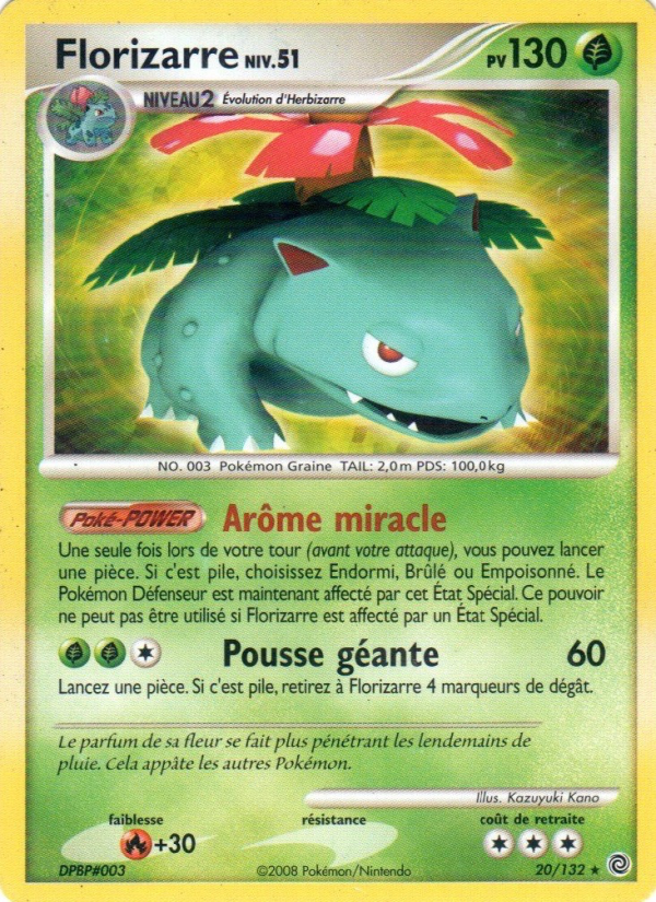 Florizarre 20 — Secret Wonders (French Pokémon TCG card)
