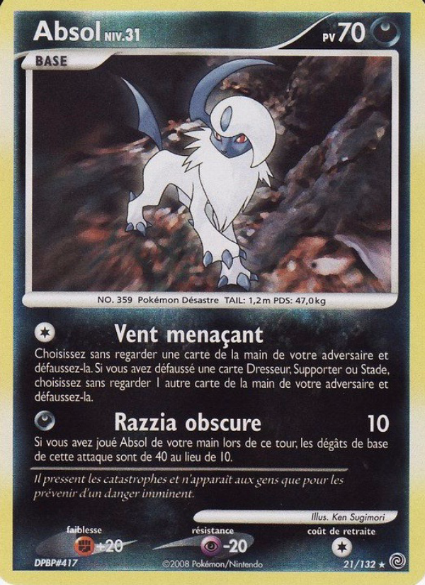 Absol 21 — Secret Wonders (French Pokémon TCG card)