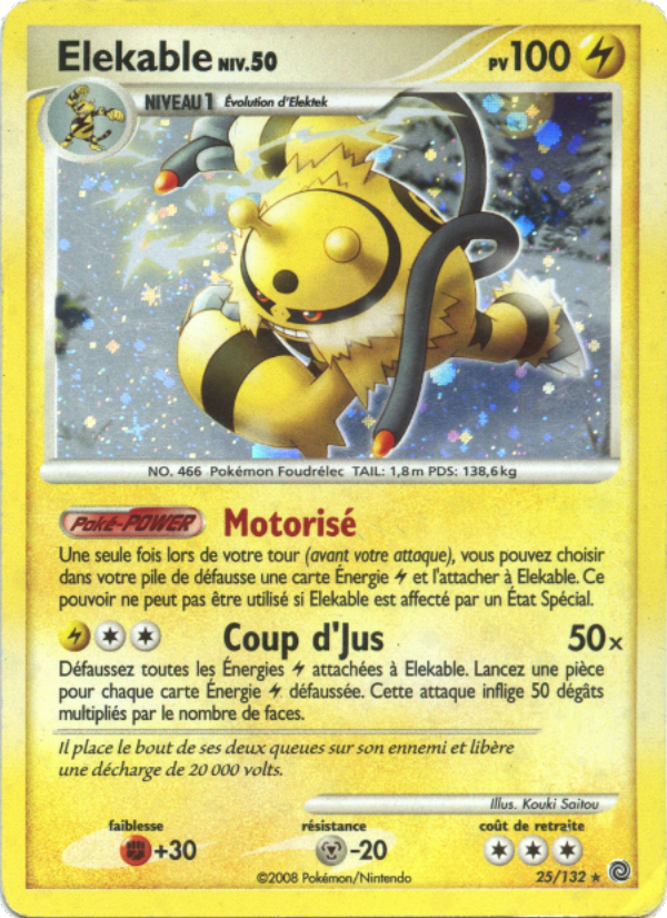 Elekable 25 — Secret Wonders (French Pokémon TCG card)