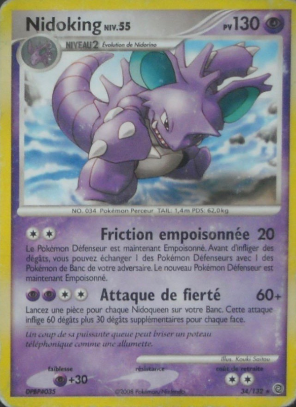 Nidoking 34 — Secret Wonders (French Pokémon TCG card)