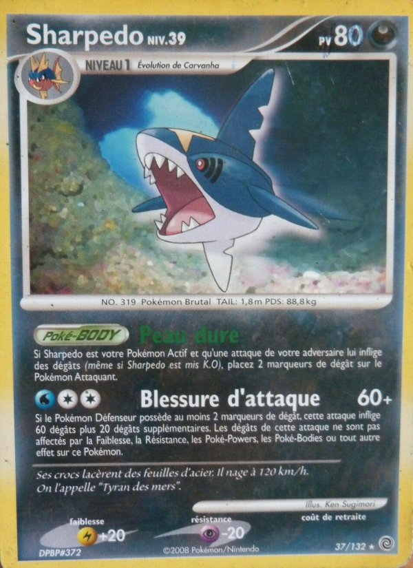 Sharpedo 37 — Secret Wonders (French Pokémon TCG card)