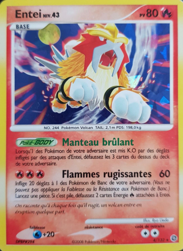 Entei 4 — Secret Wonders (French Pokémon TCG card)