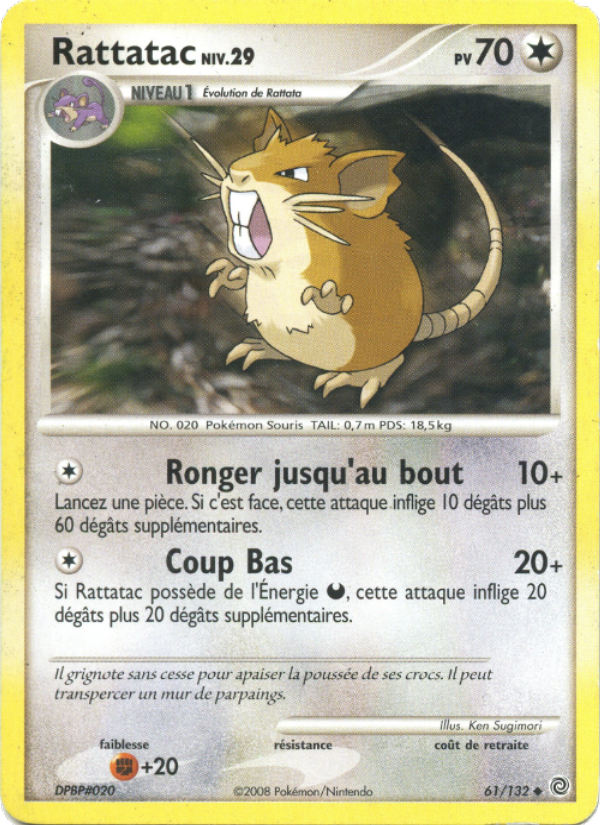 Rattatac 61 — Secret Wonders (French Pokémon TCG card)