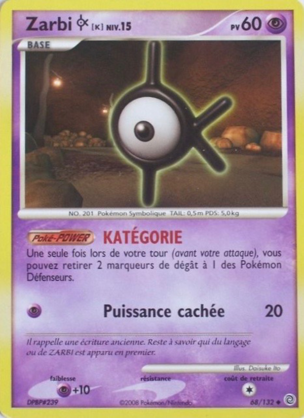 Zarbi K 68 — Secret Wonders (French Pokémon TCG card)