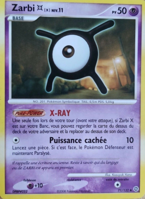Zarbi X 71 — Secret Wonders (French Pokémon TCG card)