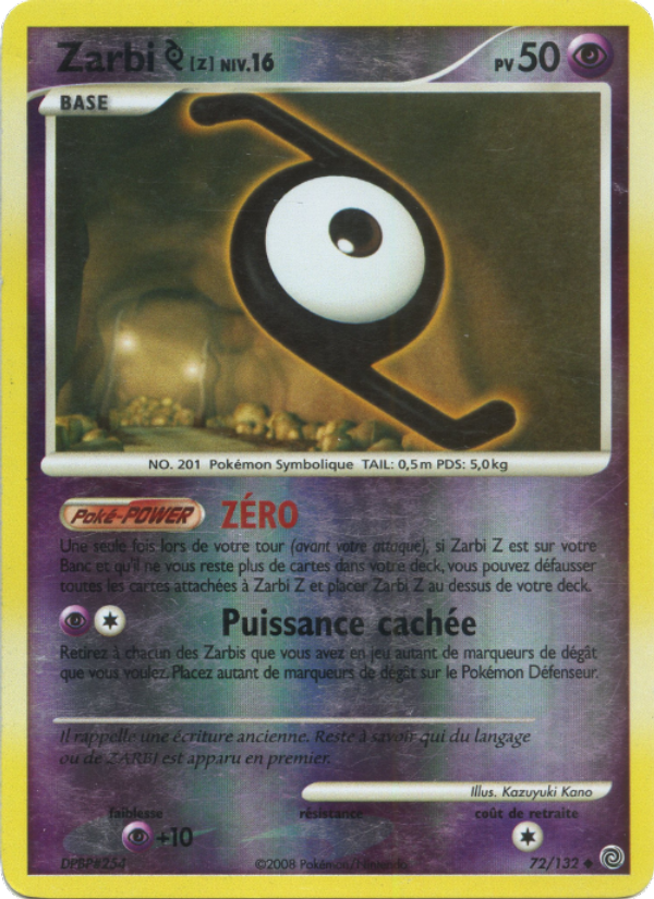 Zarbi Z 72 — Secret Wonders (French Pokémon TCG card)
