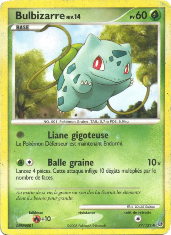 Bulbizarre 77 — Secret Wonders (French Pokémon TCG card)