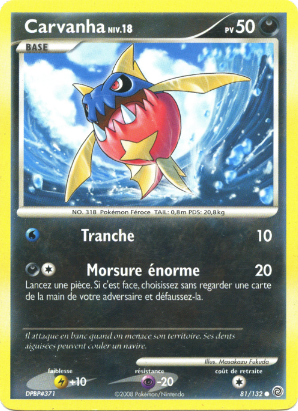 Carvanha 81 — Secret Wonders (French Pokémon TCG card)