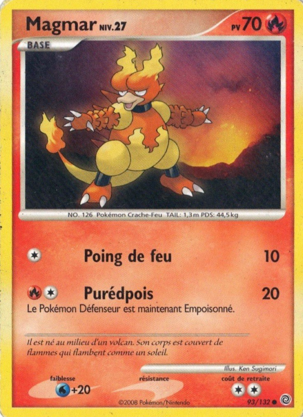 Magmar 93 — Secret Wonders (French Pokémon TCG card)