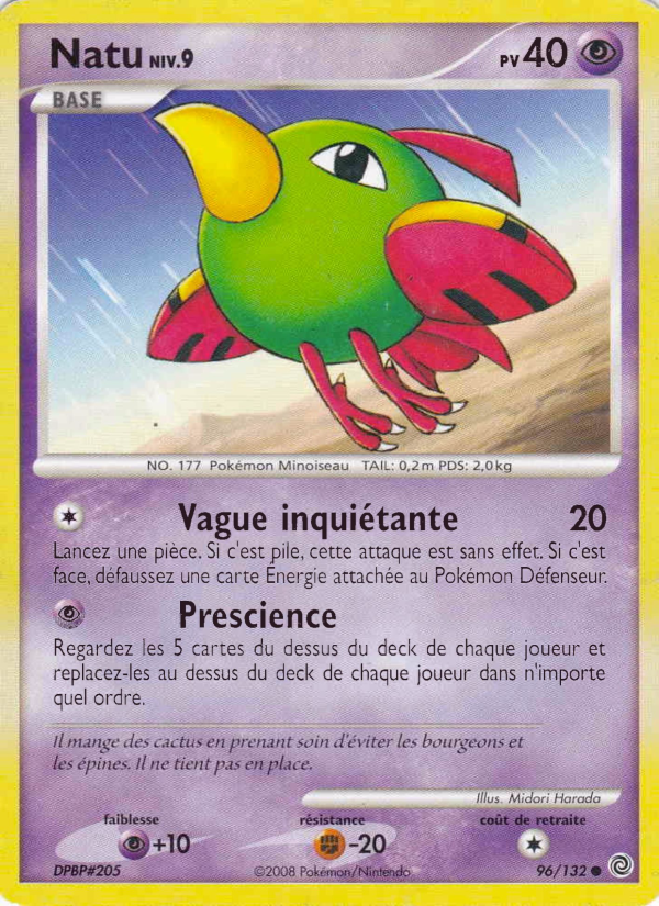 Natu 96 — Secret Wonders (French Pokémon TCG card)
