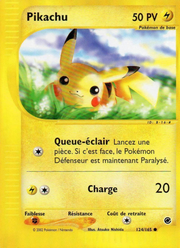 Pikachu 124 — Expedition Base Set (French Pokémon TCG card)