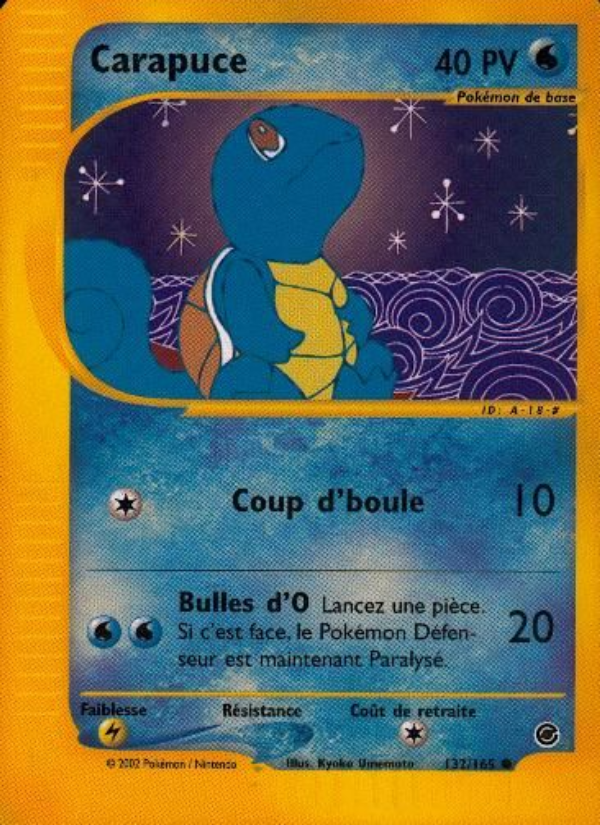 Carapuce 132 — Expedition Base Set (French Pokémon TCG card)