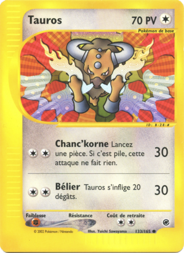 Tauros 133 — Expedition Base Set (French Pokémon TCG card)