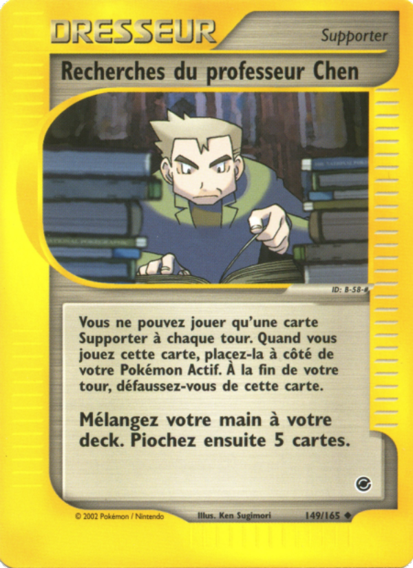 Recherches du professeur Chen 149 — Expedition Base Set (French Pokémon TCG card)