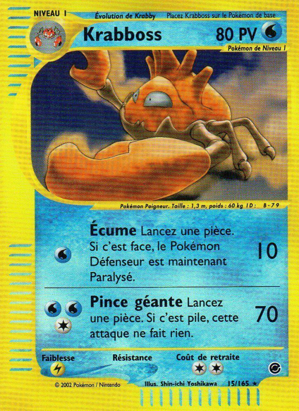 Krabboss 15 — Expedition Base Set (French Pokémon TCG card)