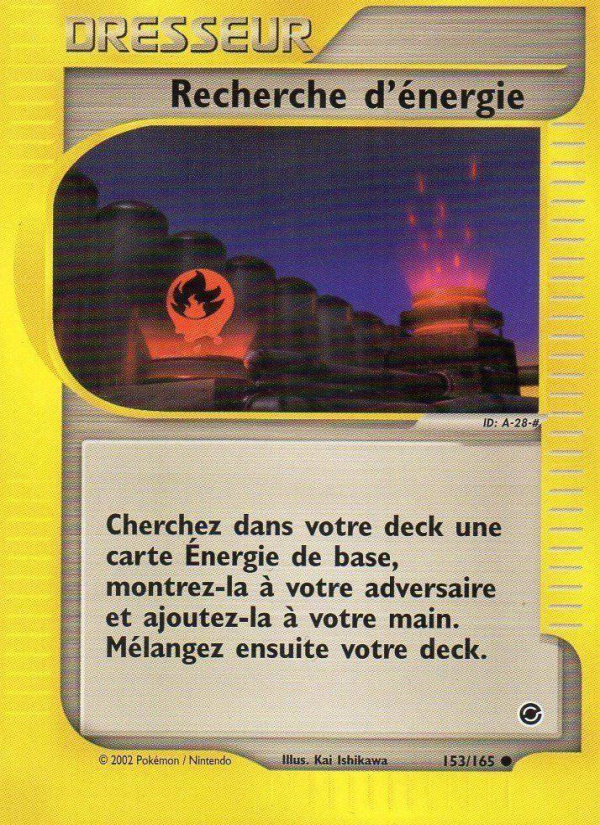 Recherche d'énergie 153 — Expedition Base Set (French Pokémon TCG card)